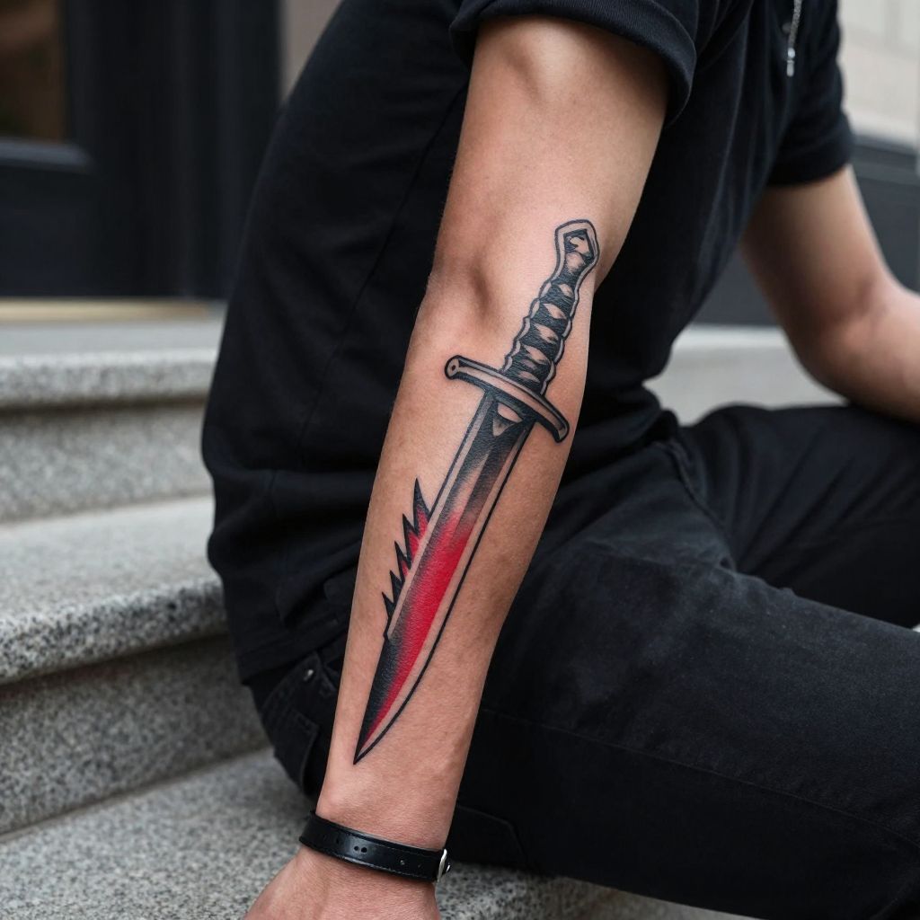 anime tattoo ideas spirit blade slash
