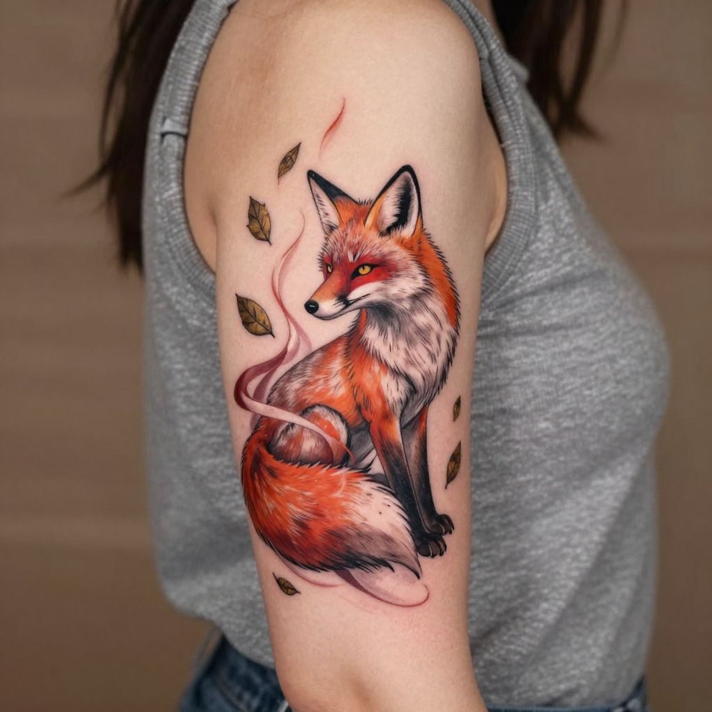 anime tattoo ideas spirit fox companion