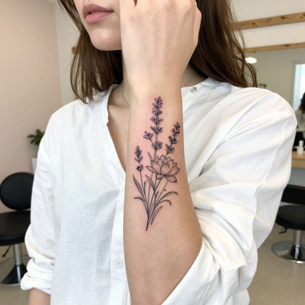 Floral Aquarius Symbol
