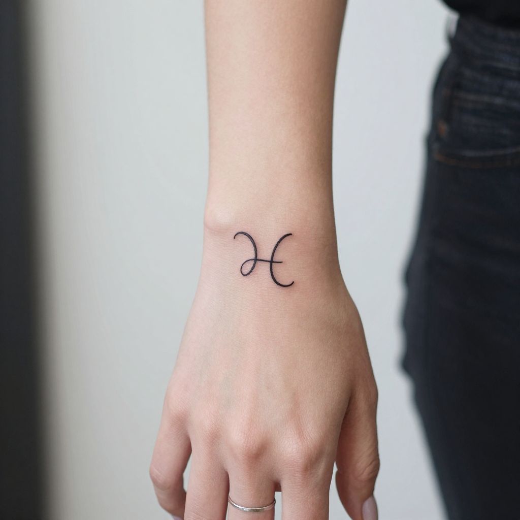 Minimalist Aquarius Outline