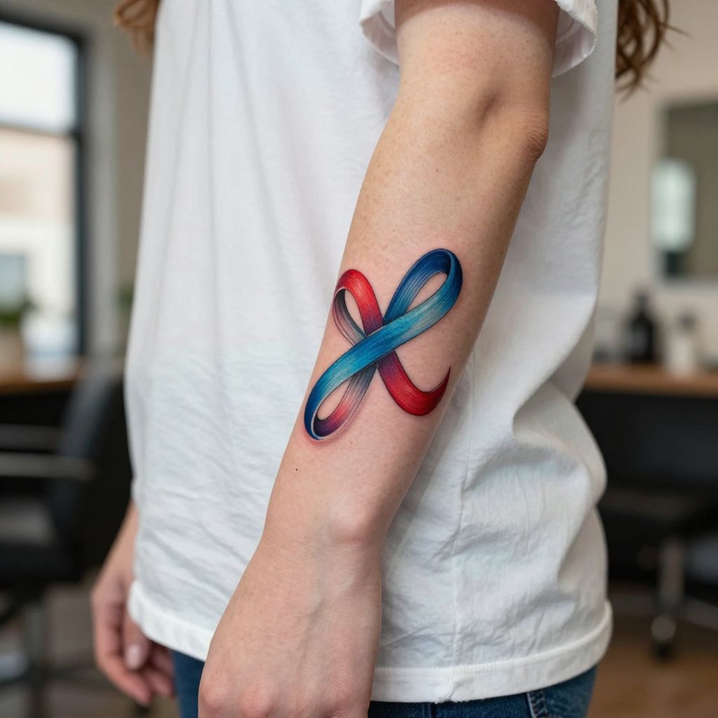 Autism tattoo ideas - Infinity Loop with Autism Colors