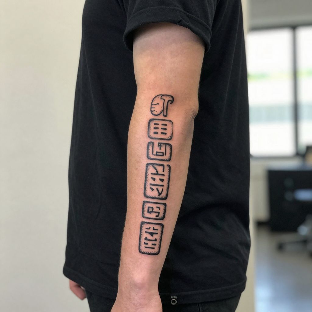 Aztec Glyph Tattoo