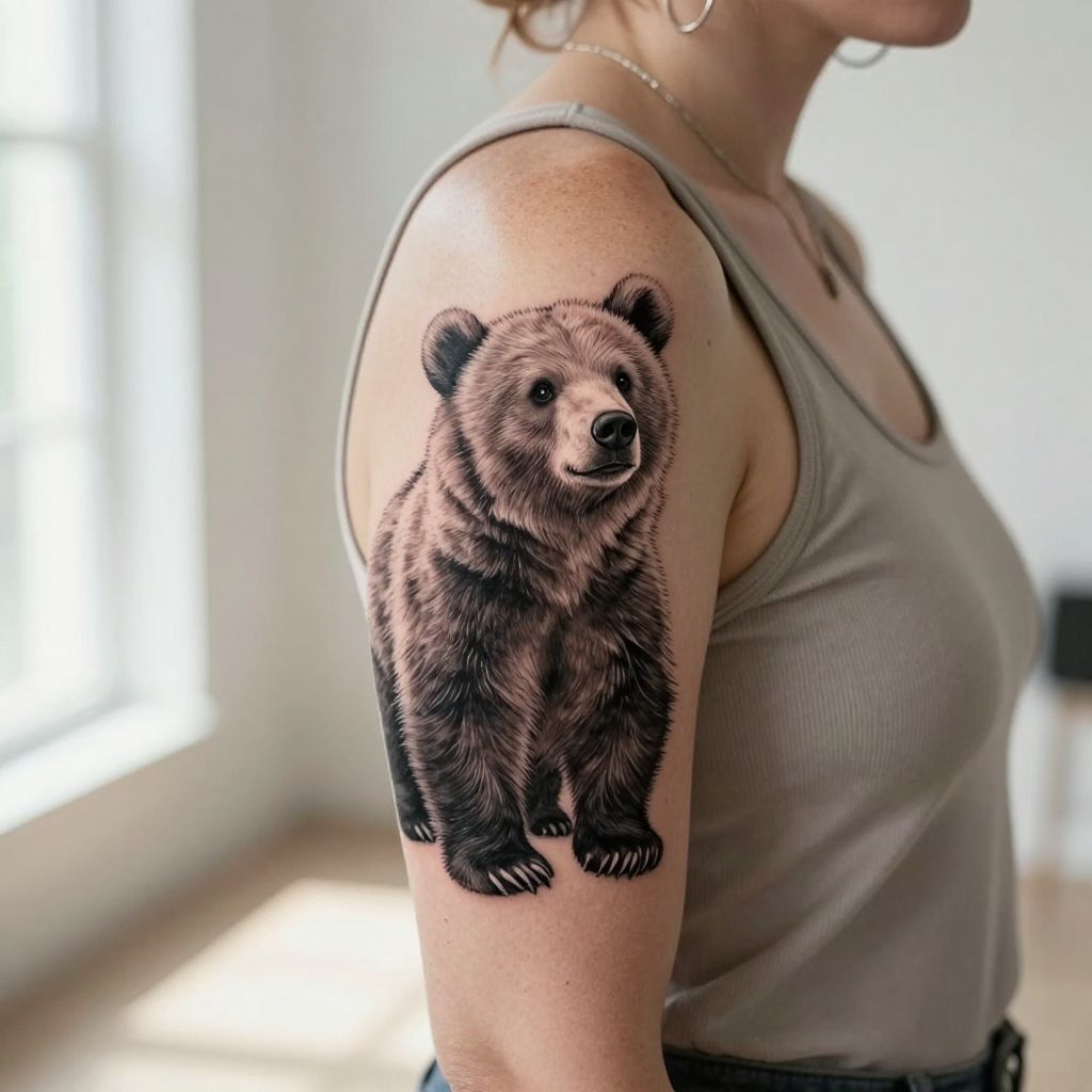 Baby Bear Cub Tattoo