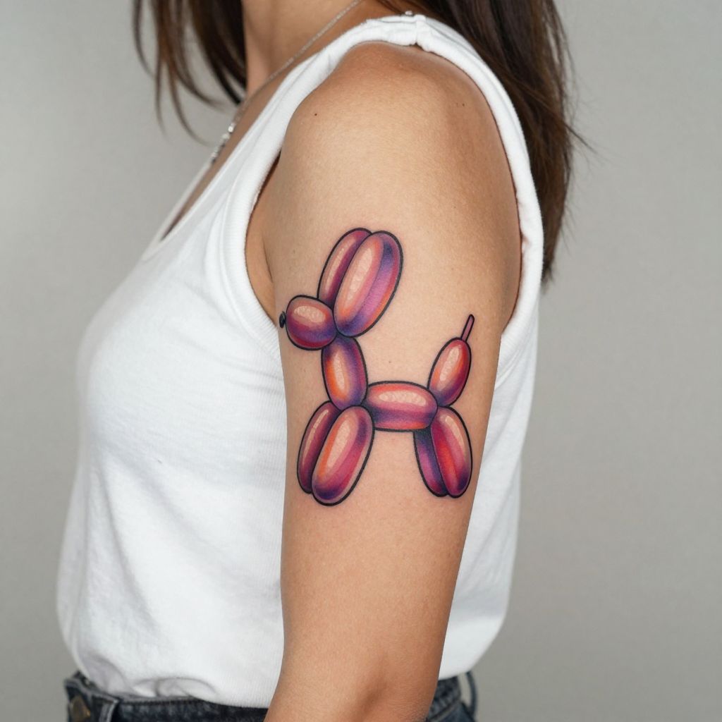 Balloon Animal Bunny Tattoo