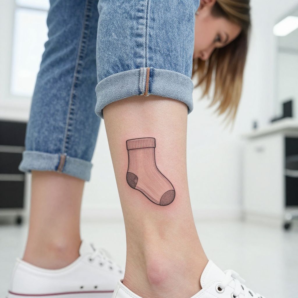 Minimalist Baby Socks Tattoo