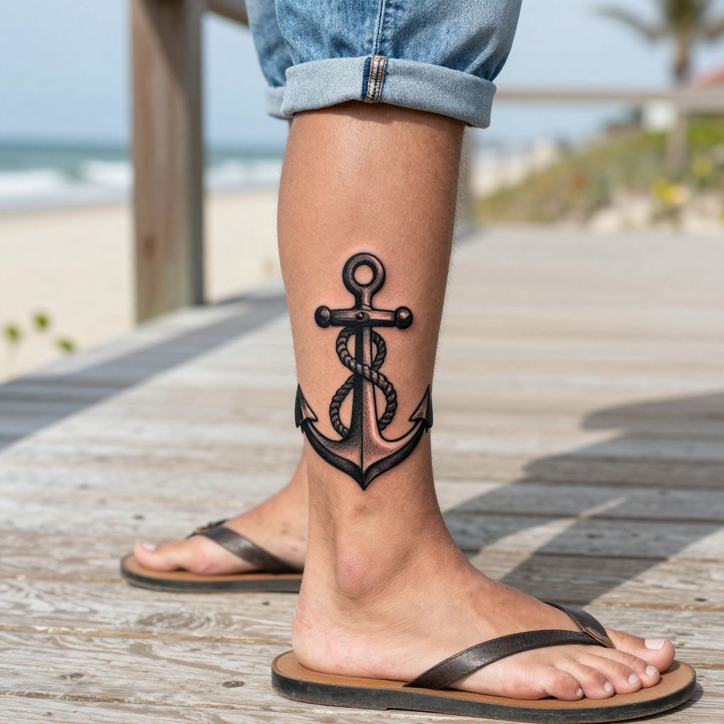 Anchor with Rope on Foot