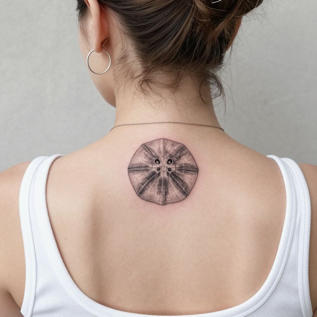 Sand Dollar on Back of Neck