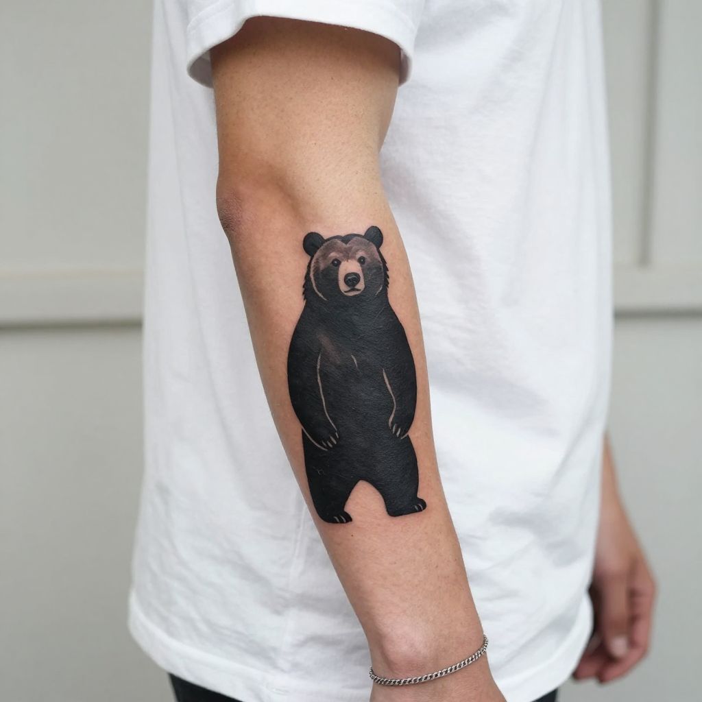 Bold Black Ink Silhouette