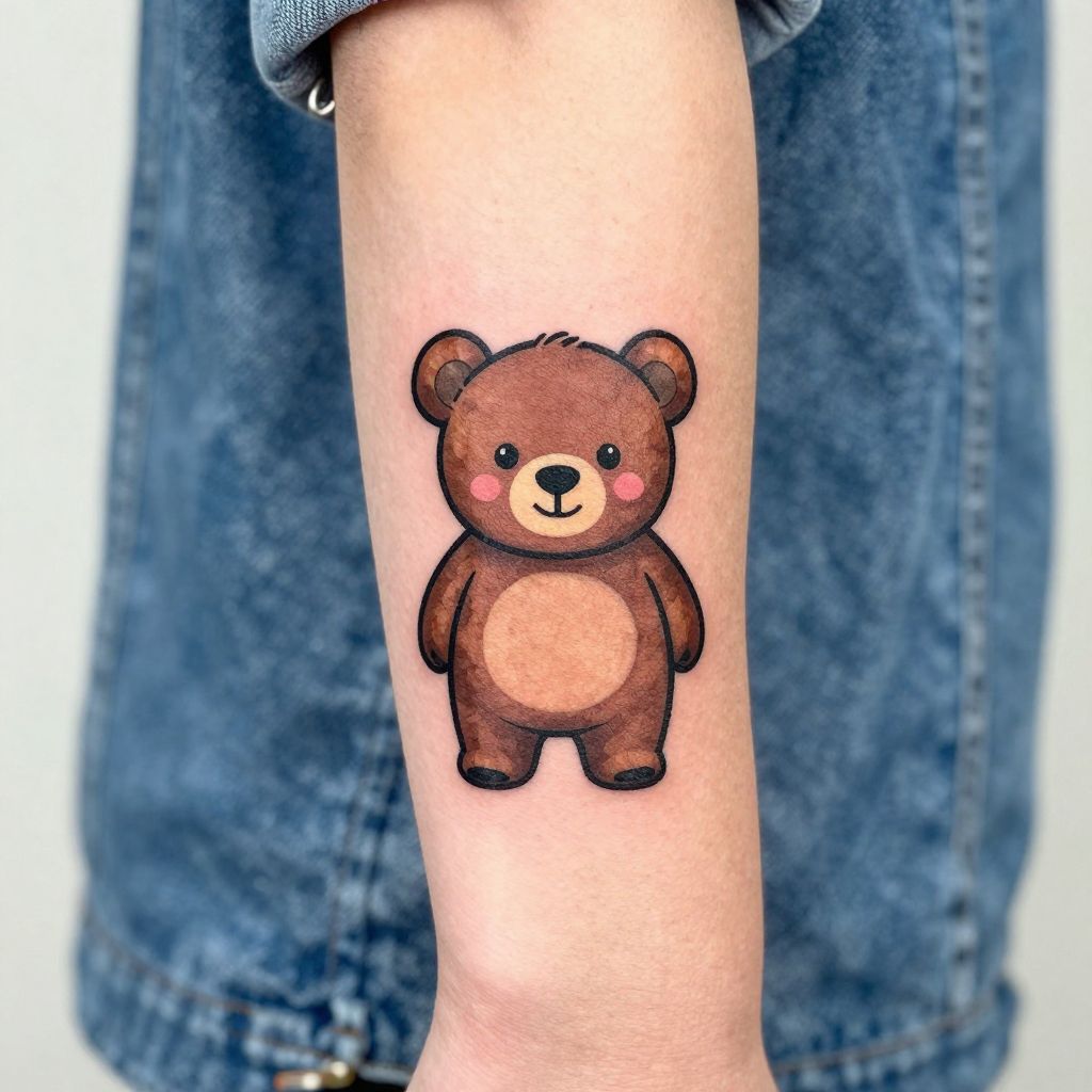 Cartoon Style Cute Bear