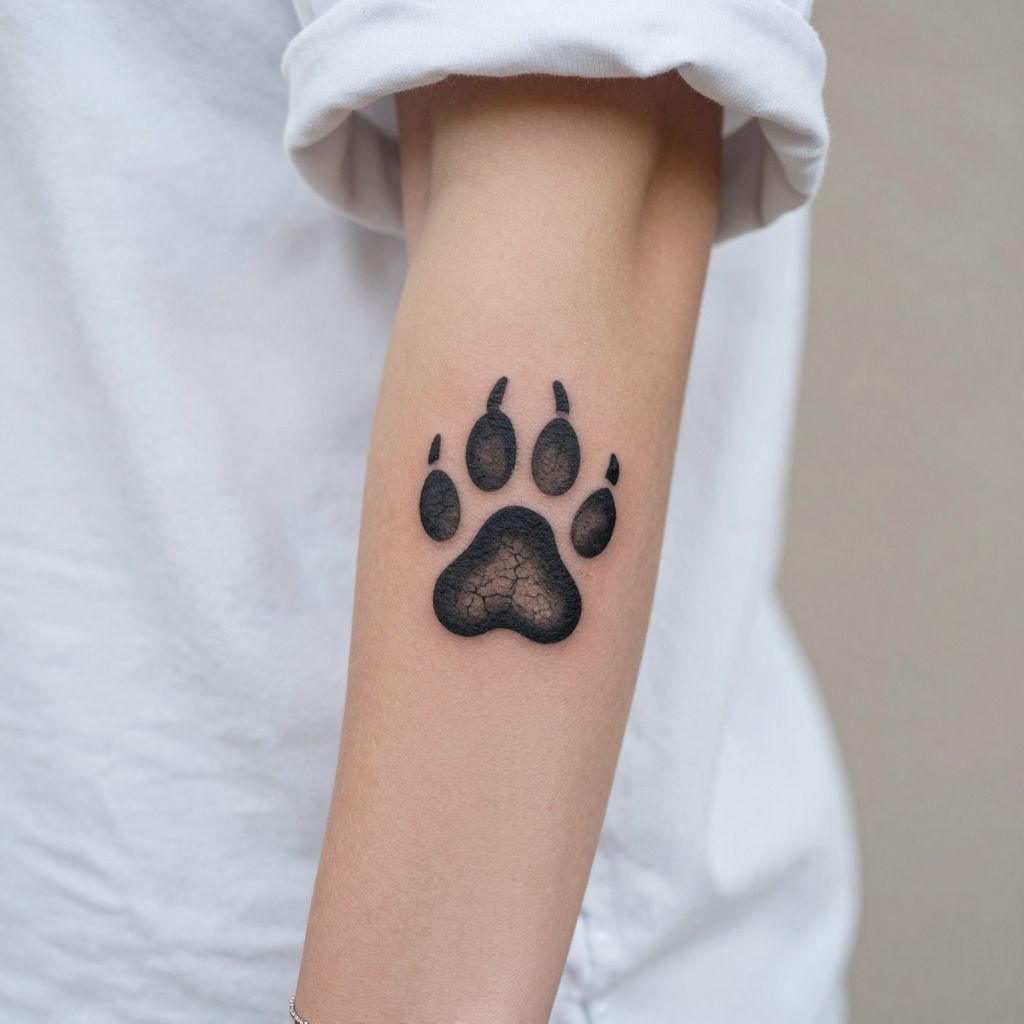 Bear Paw Print Tattoo