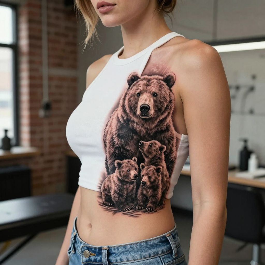 Mother Bear and Cubs