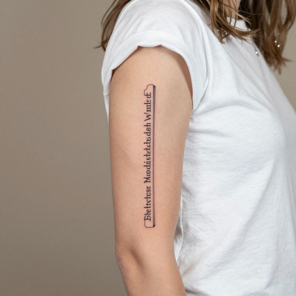 Book Spine Quote Tattoo