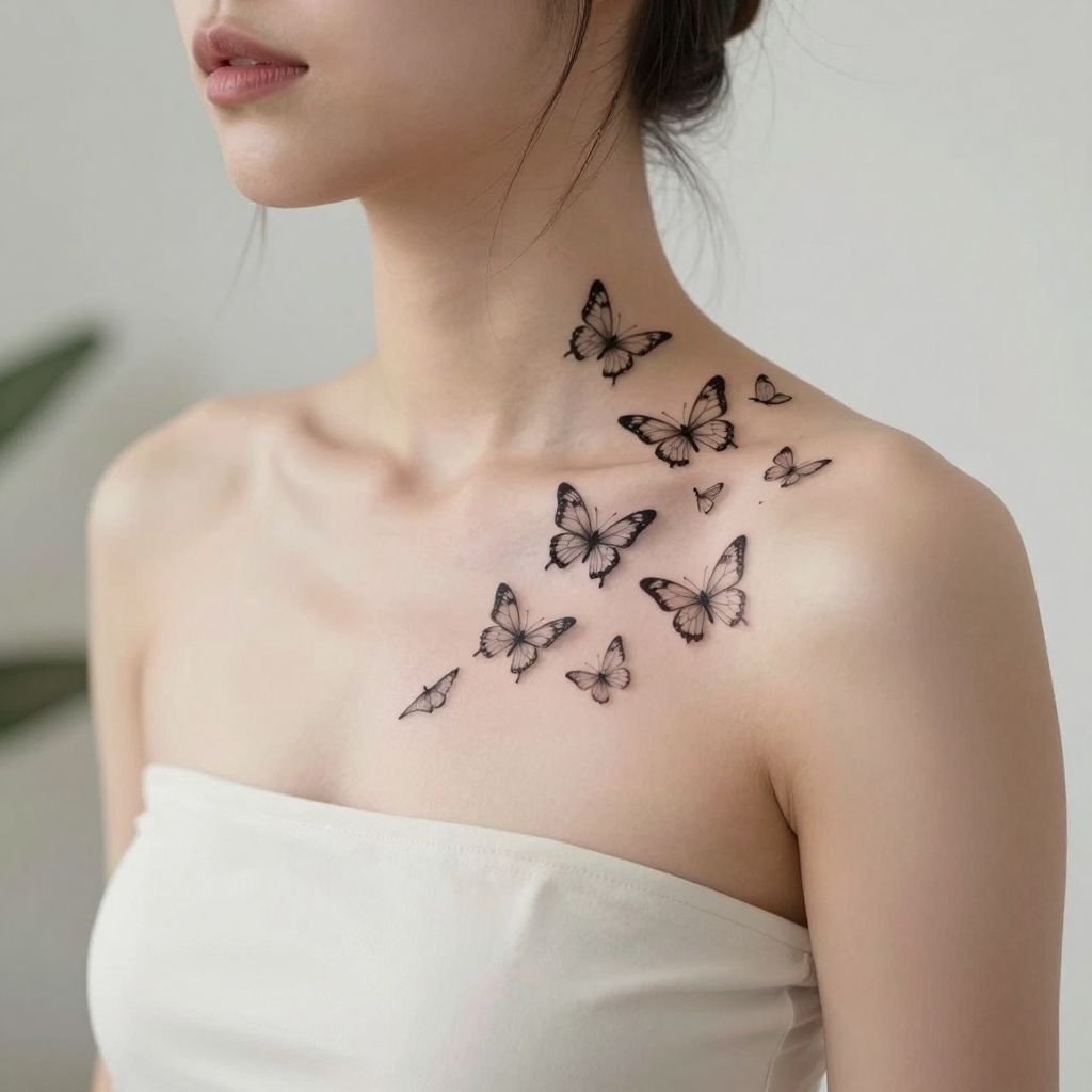 Small Butterfly Cluster tattoo idea