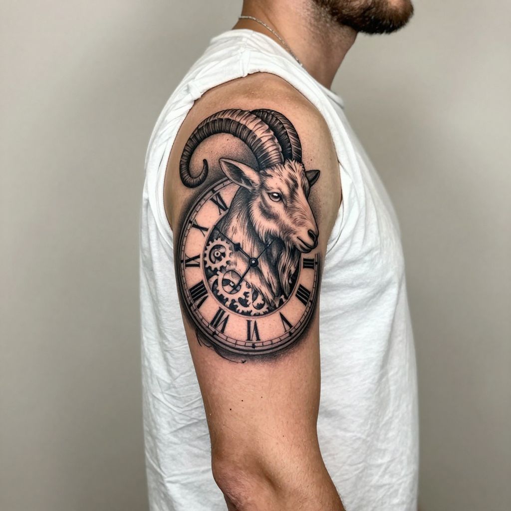 Celestial Capricorn Clock