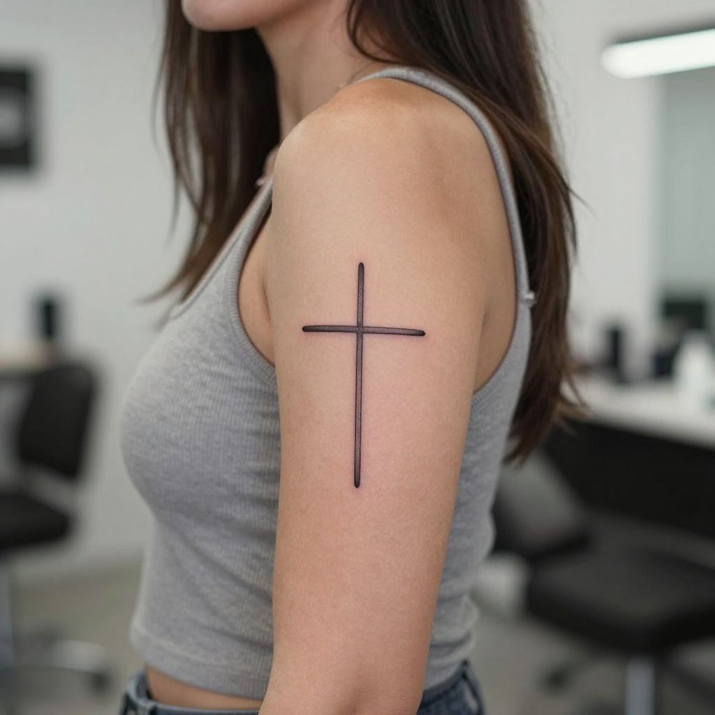 Simple Cross With Fine Line Detail
