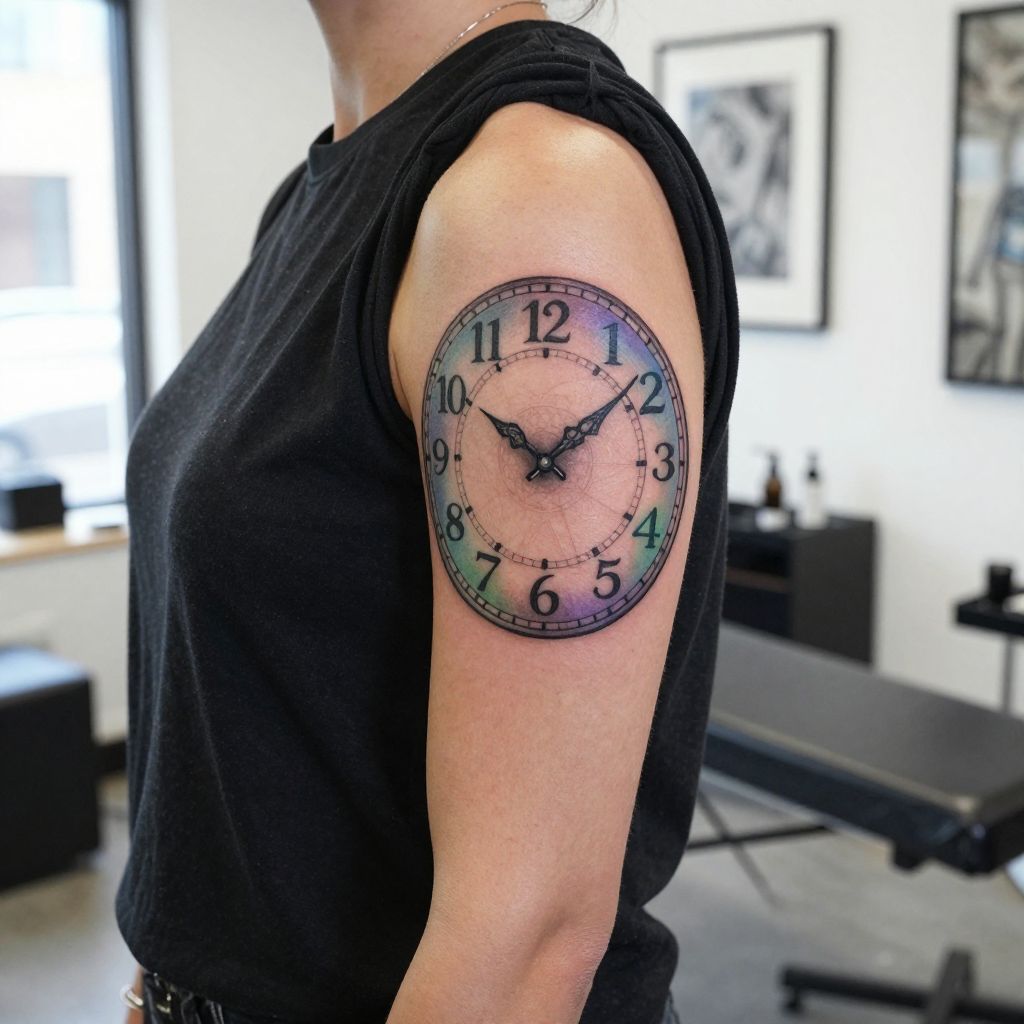 Clock with Zodiac Symbols