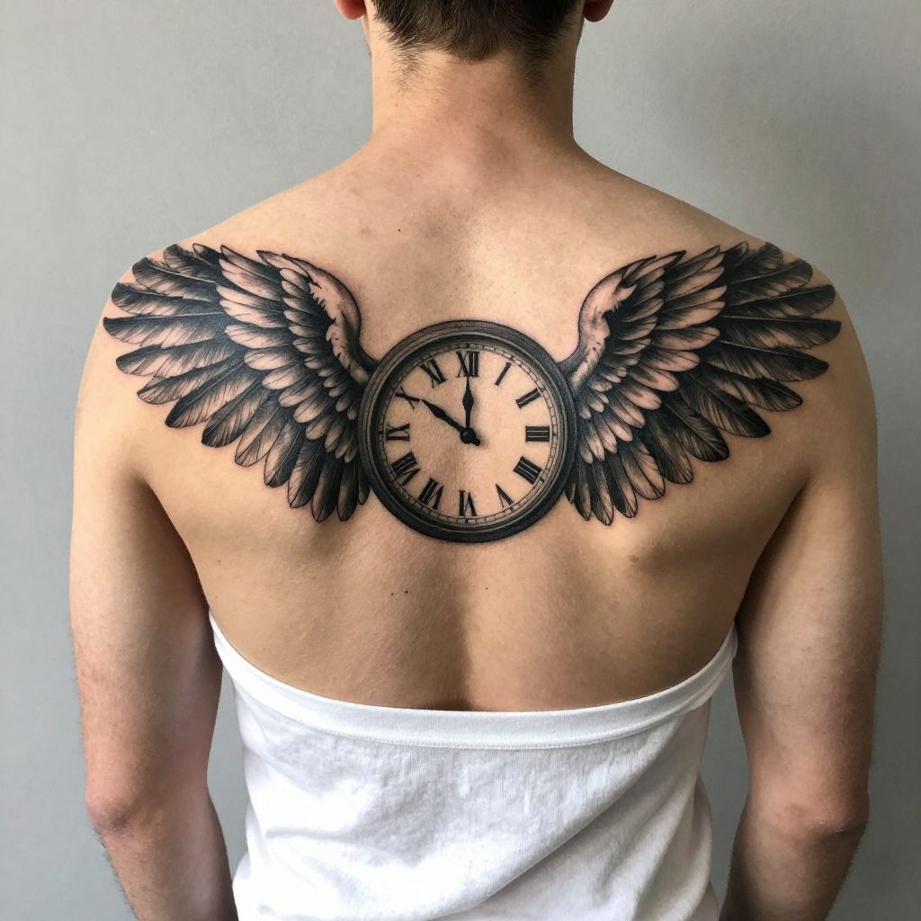 Clock with Wings