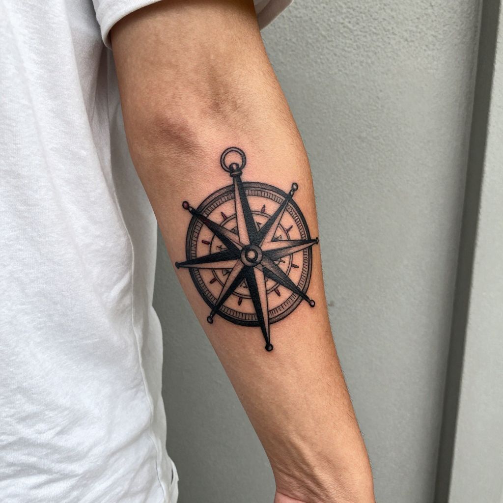 Classic Nautical Compass tattoo