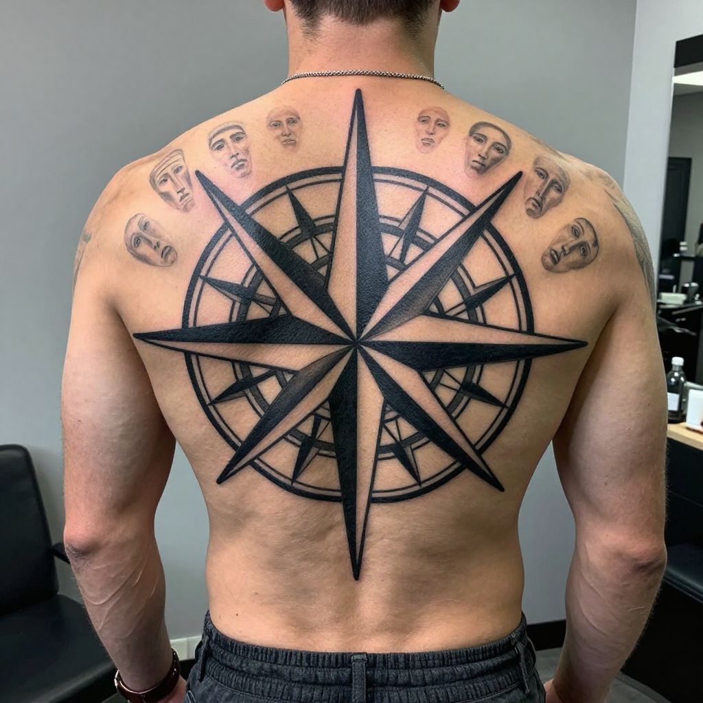Tribal Compass Ink tattoo