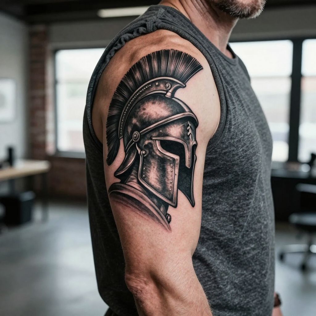 Spartan Helmet Tattoo