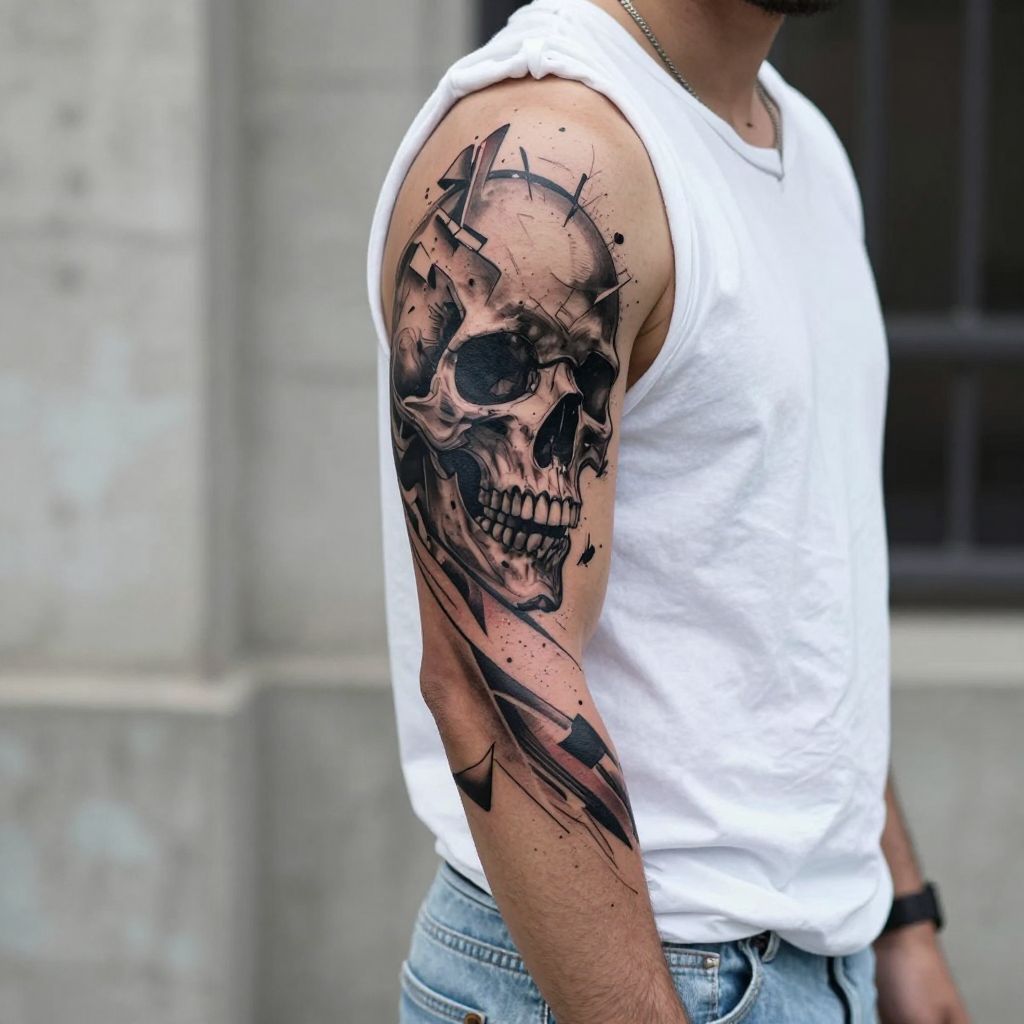 Abstract Skull Tattoo