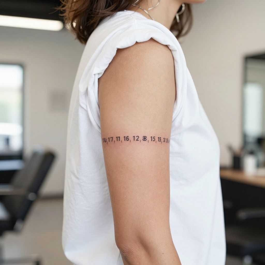 Coordinates Combining Date Elements Tattoo