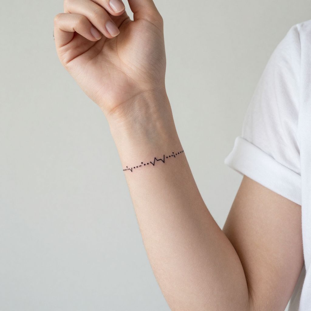 Morse Code Date Tattoo