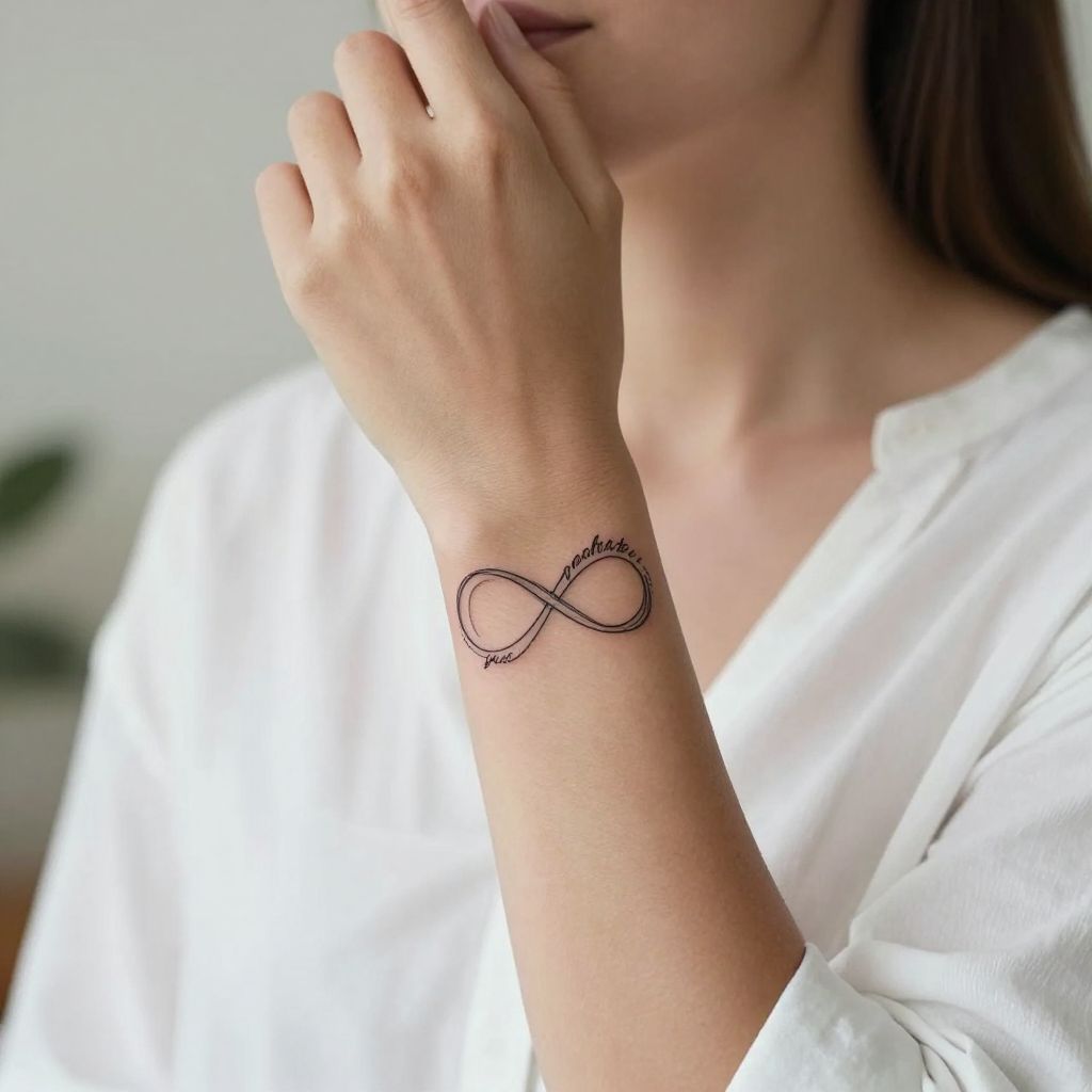 Delicate Infinity Symbol with Daughter’s Name