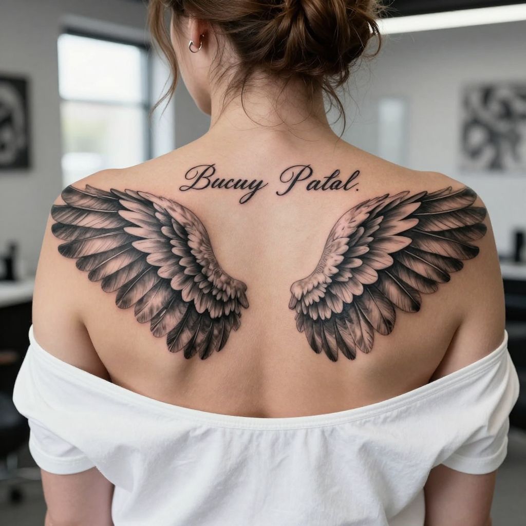 Angel Wings with Daughter’s Name