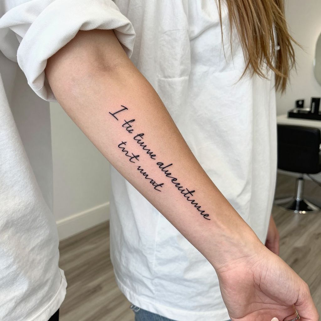 Quote with Daughter’s Handwriting