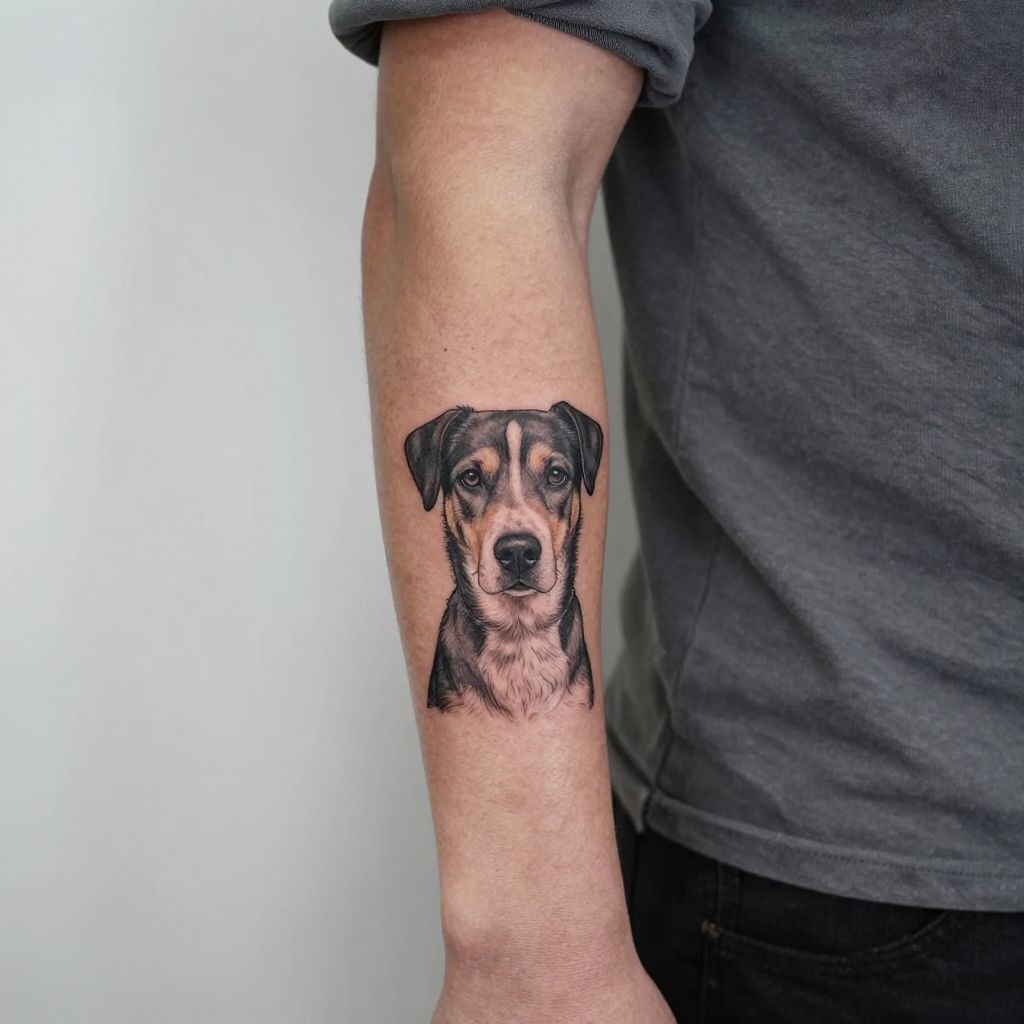 Fine Line Dog Portrait