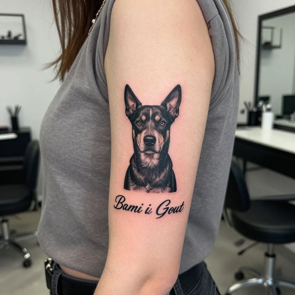 Dog Silhouette With Name