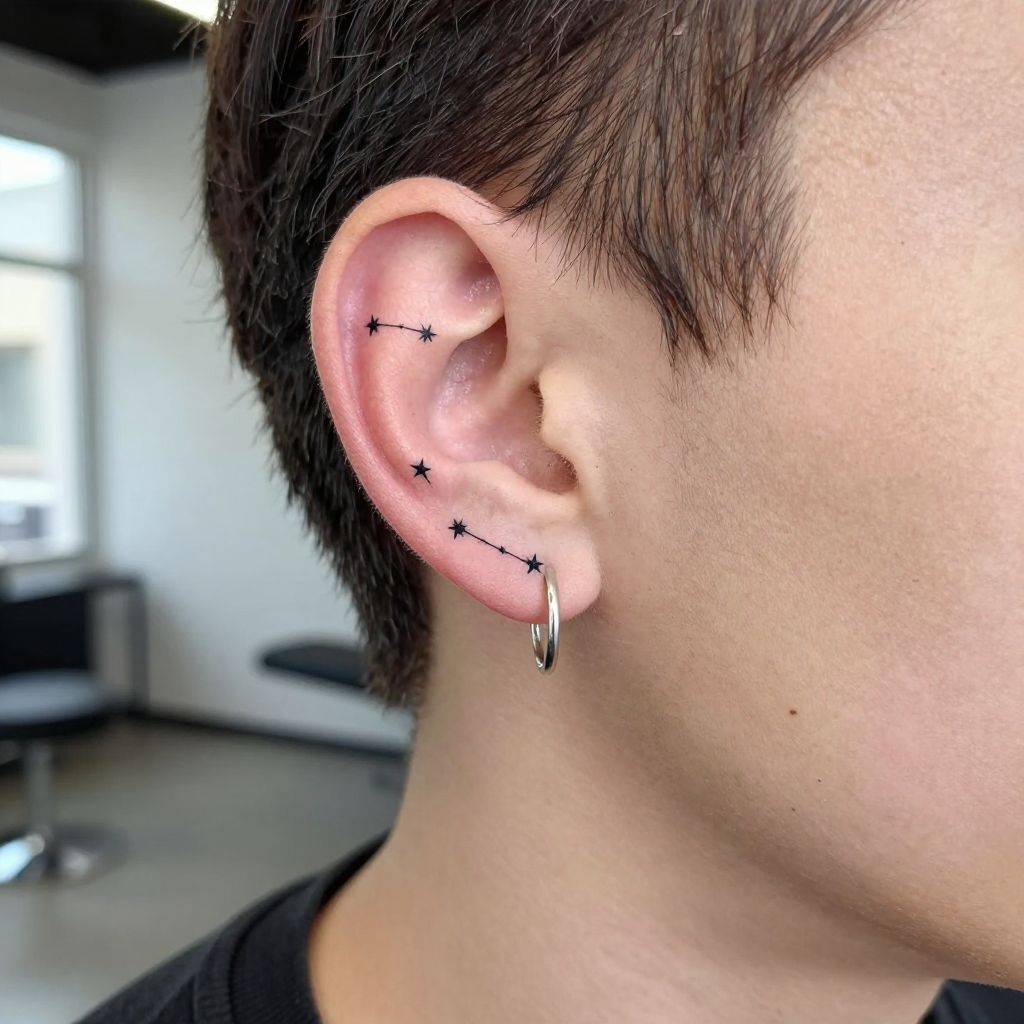 Constellation Linework Tattoo