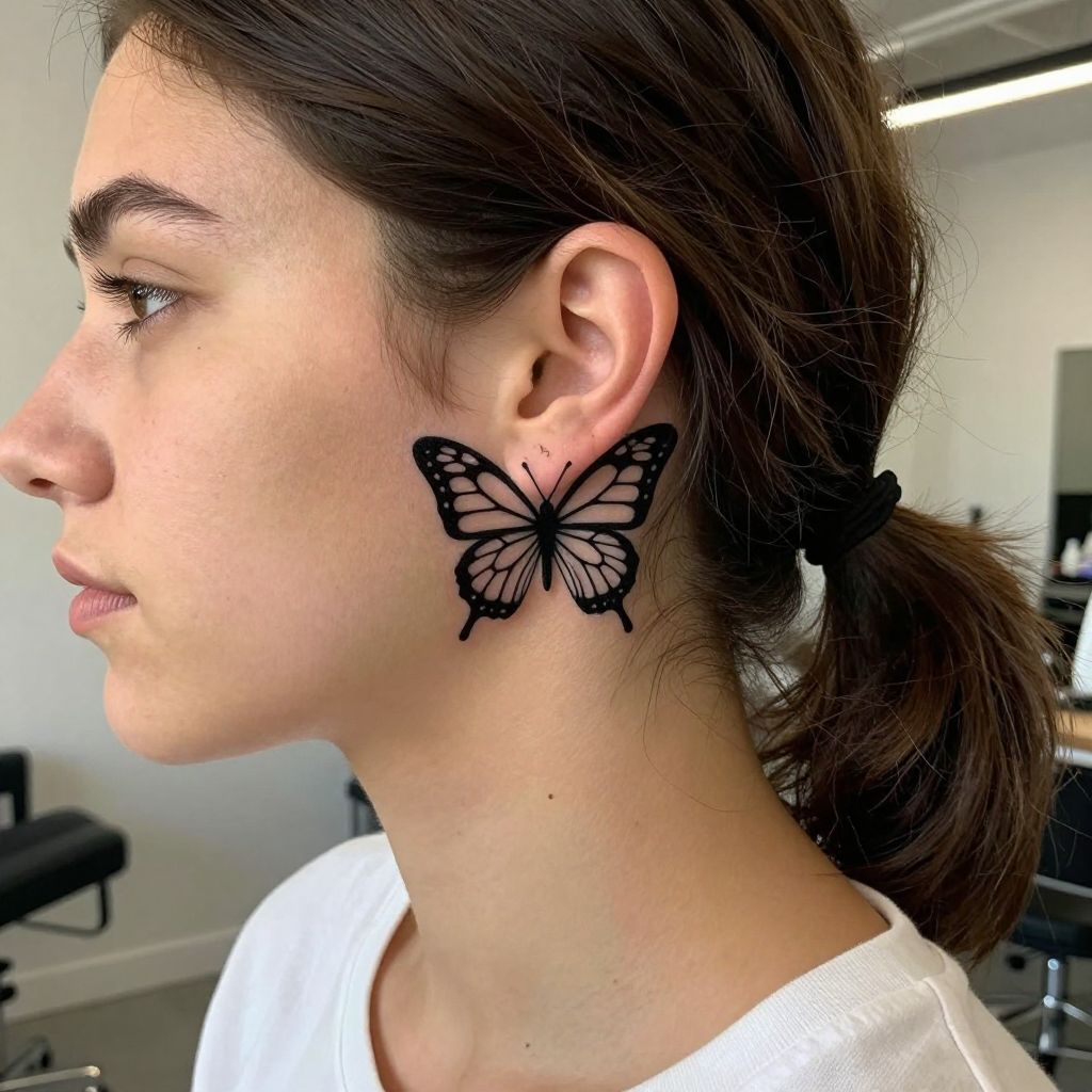 Papercut Butterfly Tattoo