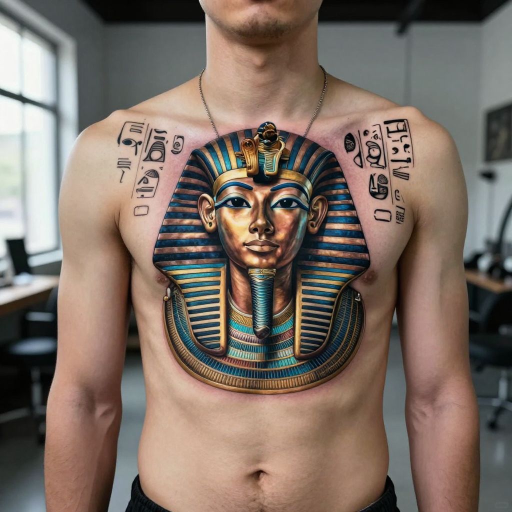 Pharaoh’s Mask Tattoo