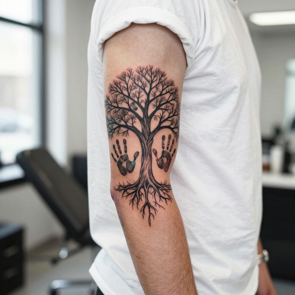 Tree with Handprints