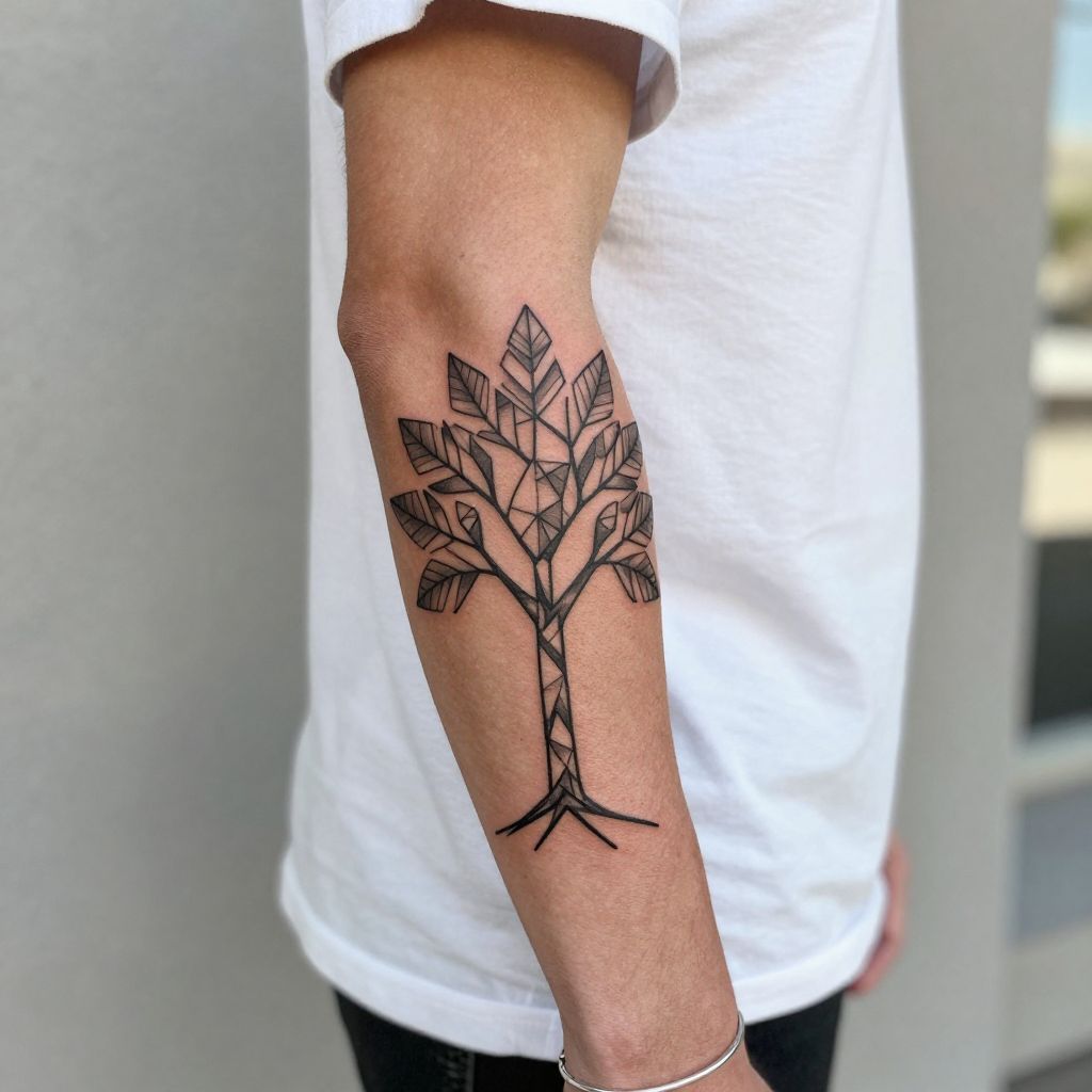 Family Tree in Geometric Style