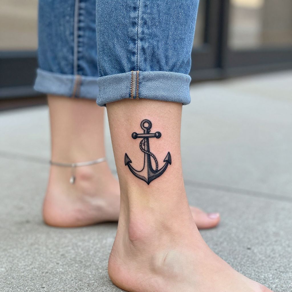 Petite Anchor tattoo idea
