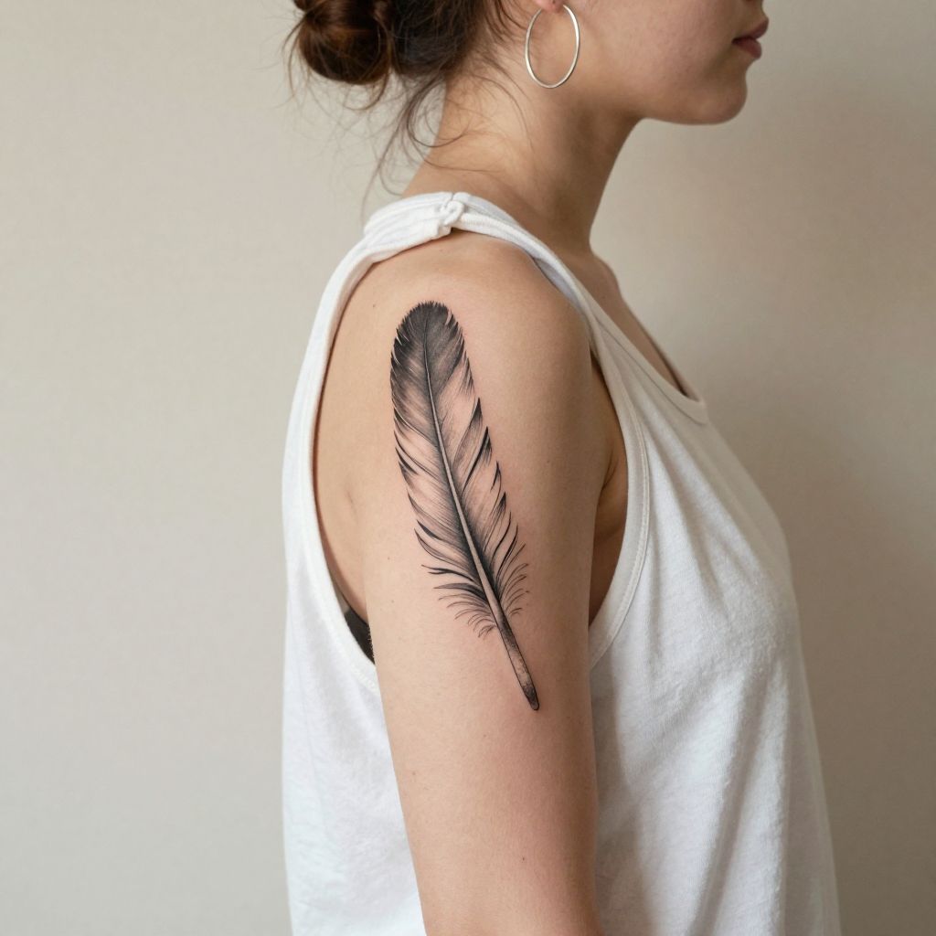 Feather Quill on the Side Rib