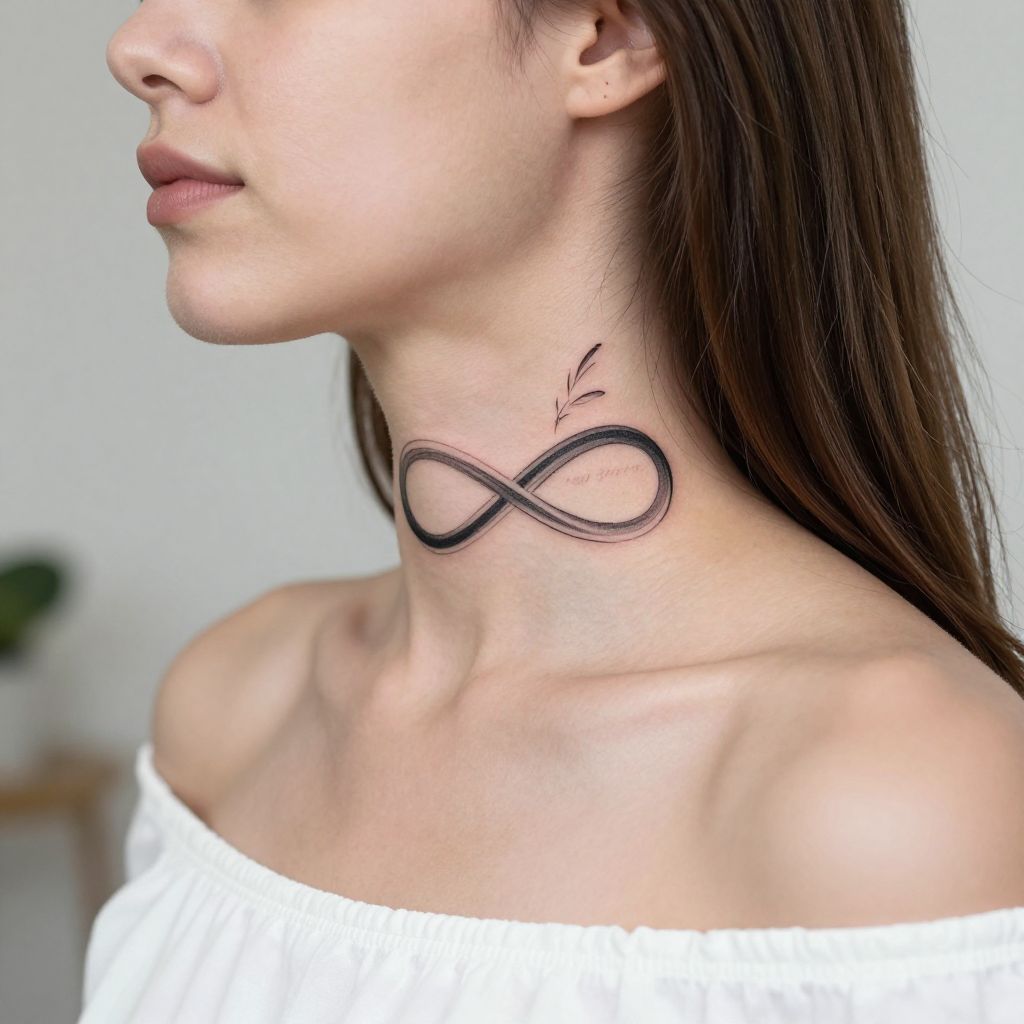 Scripted Infinity Sign on the Nape