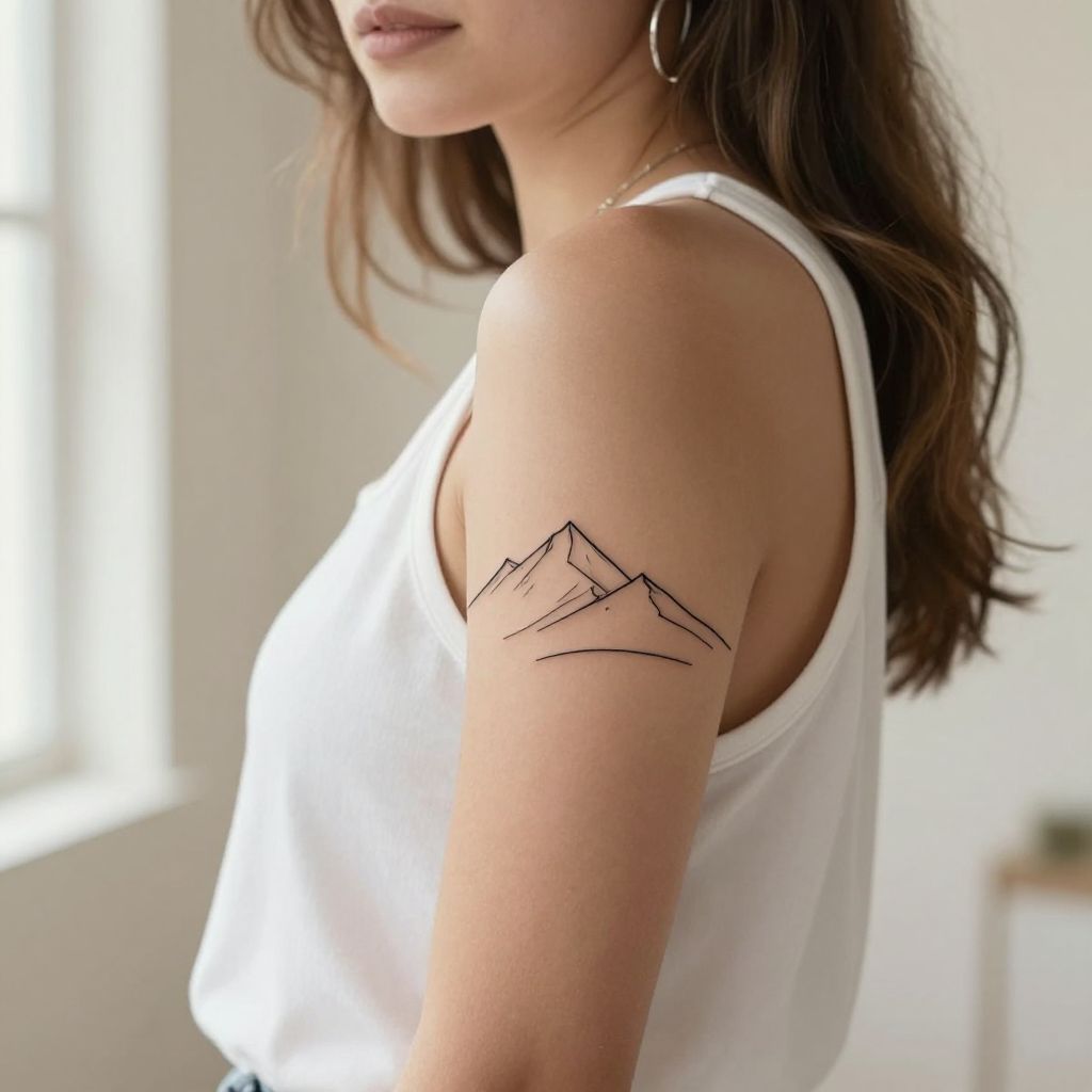 Minimalist Mountain Range