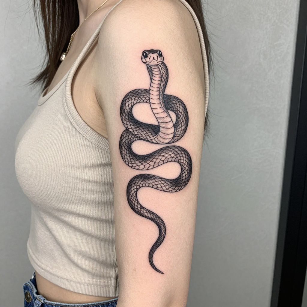 Tiny Snake tattoo idea