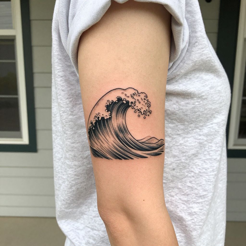 Small Wave tattoo idea