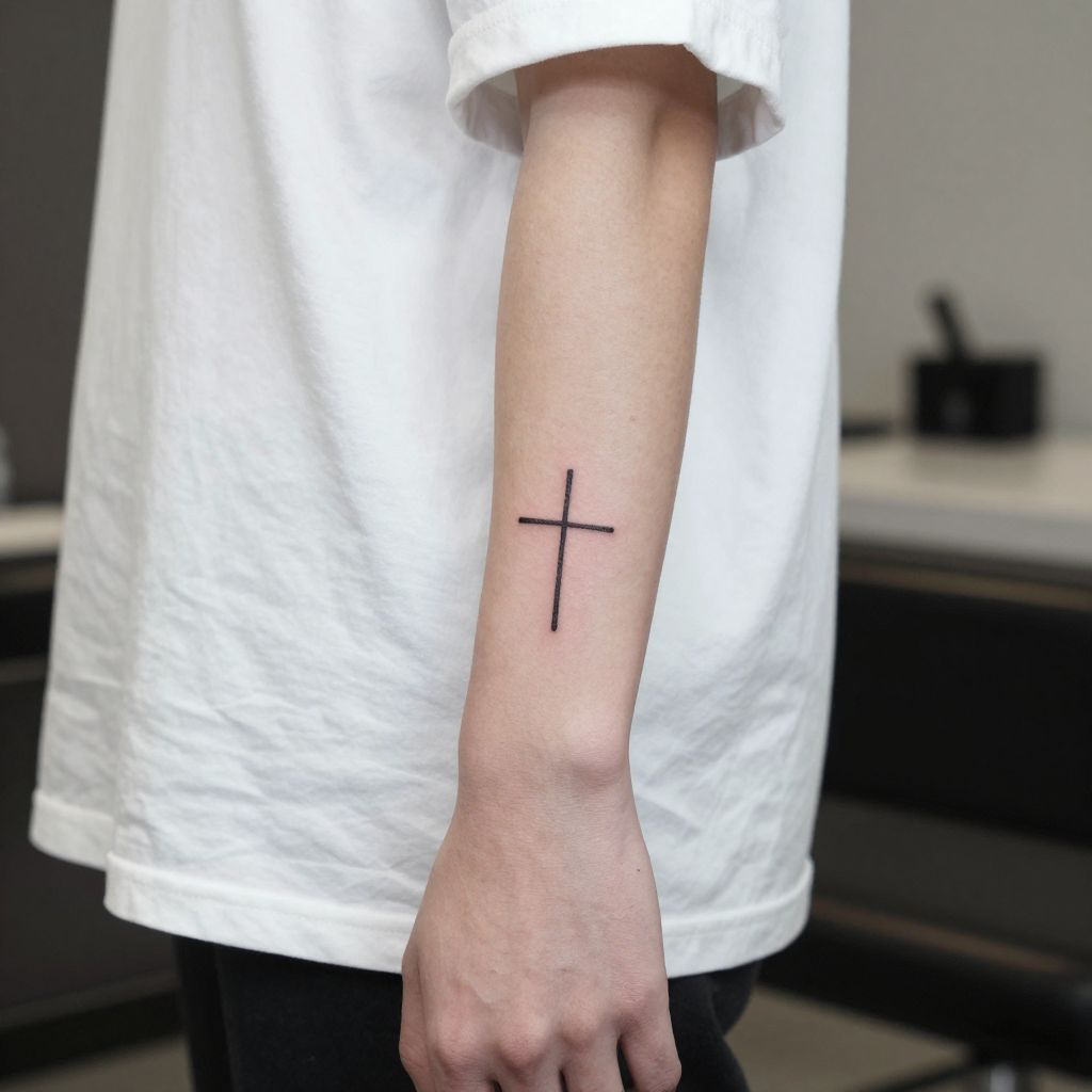 Tiny Cross tattoo idea