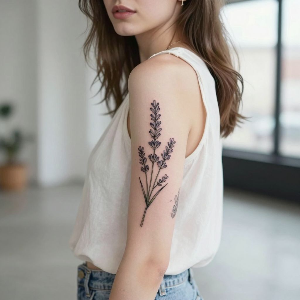 Small Floral Sprig tattoo idea