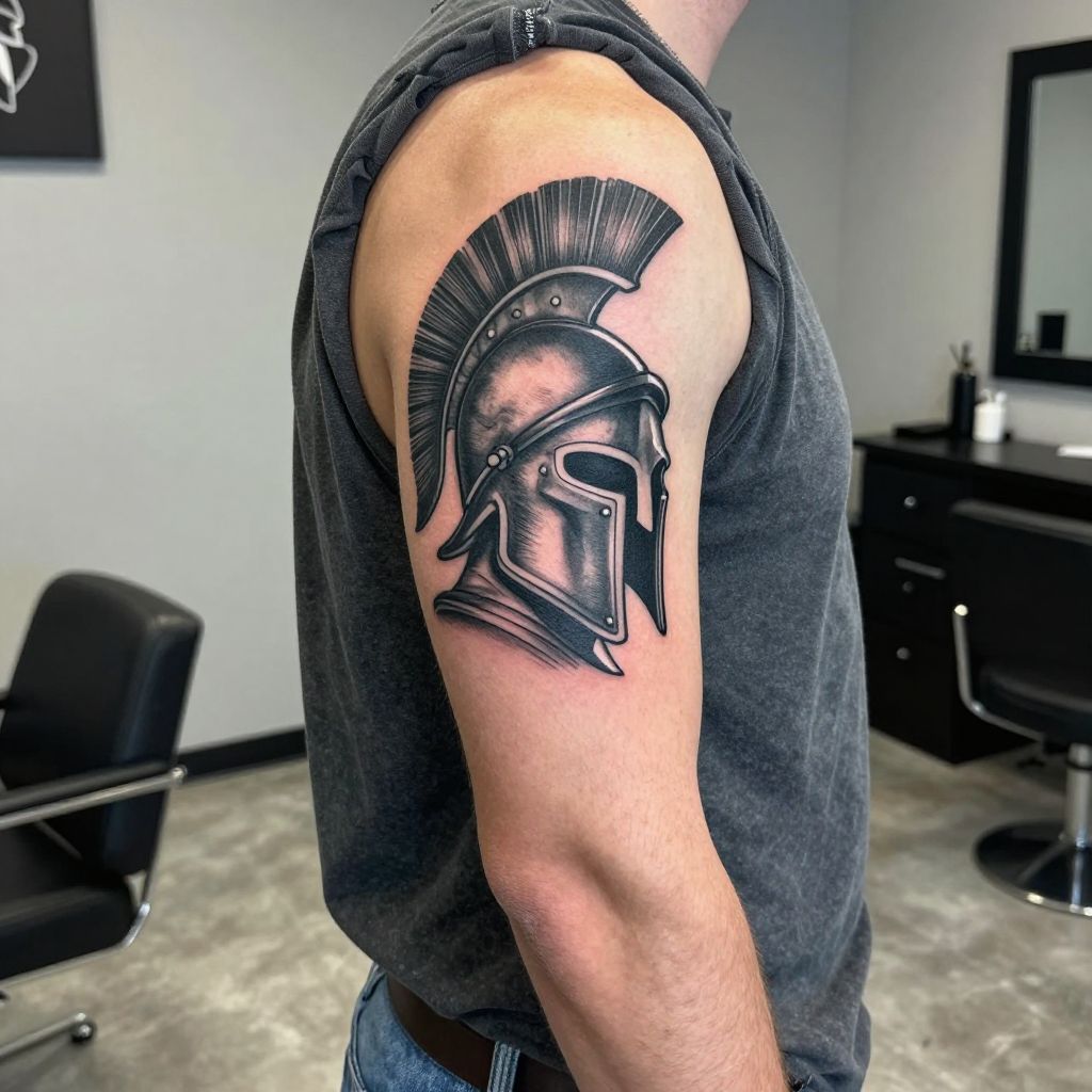 Spartan Helmet Tattoo