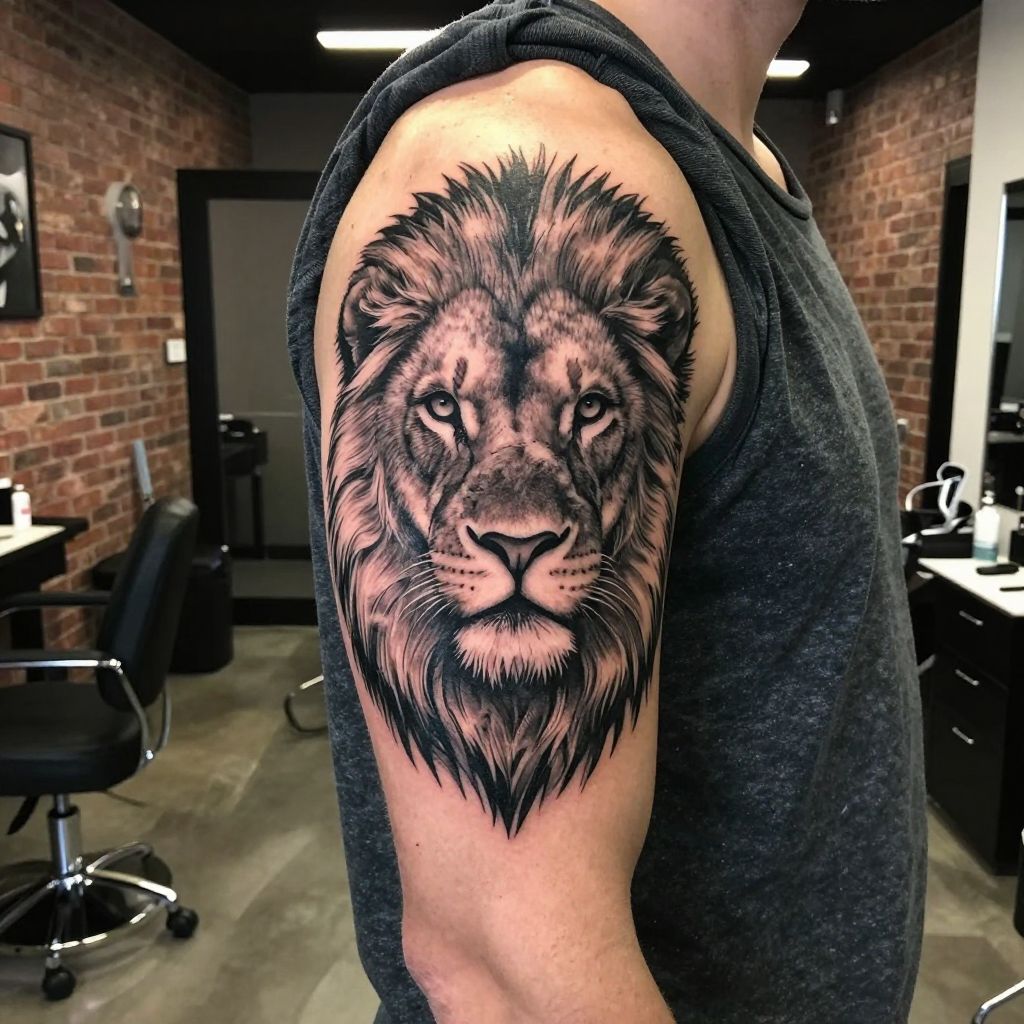 Lion Head Tattoo