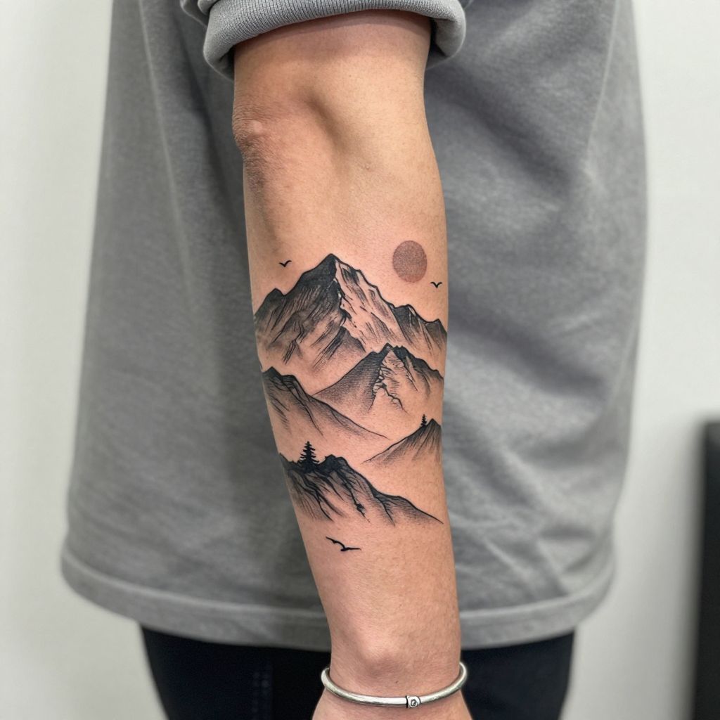 Mountain Landscape Tattoo