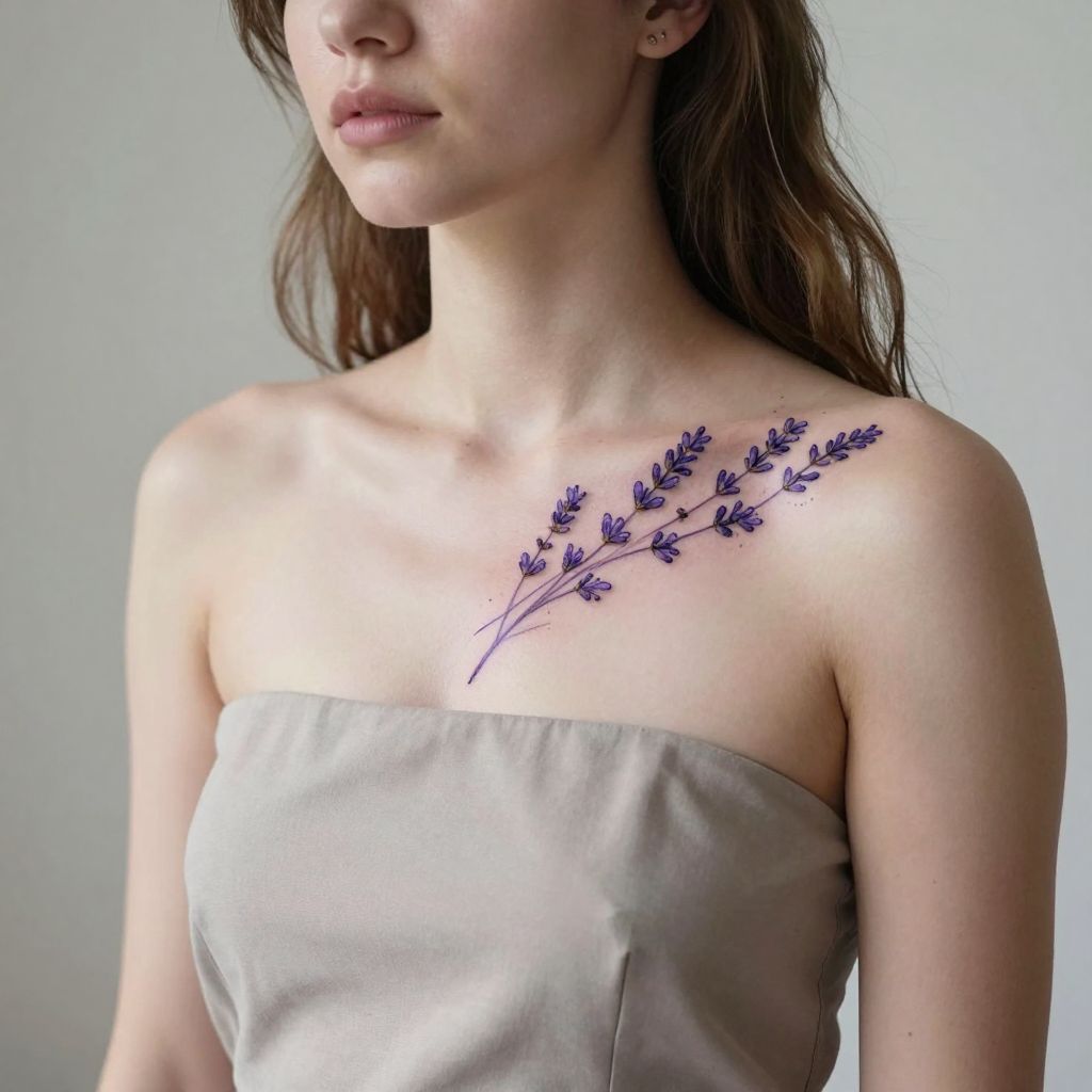 Lavender Collarbone Cluster