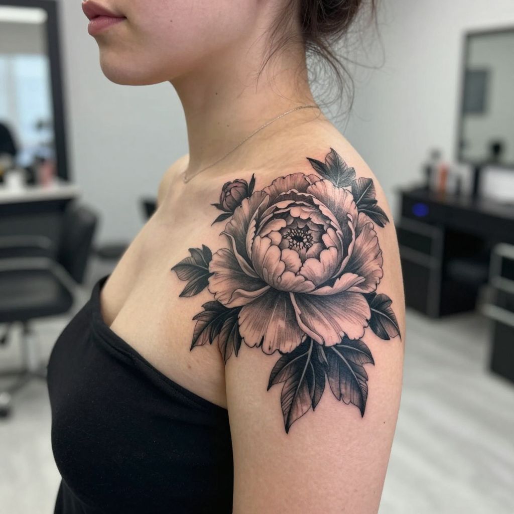 Peony Shoulder Bloom